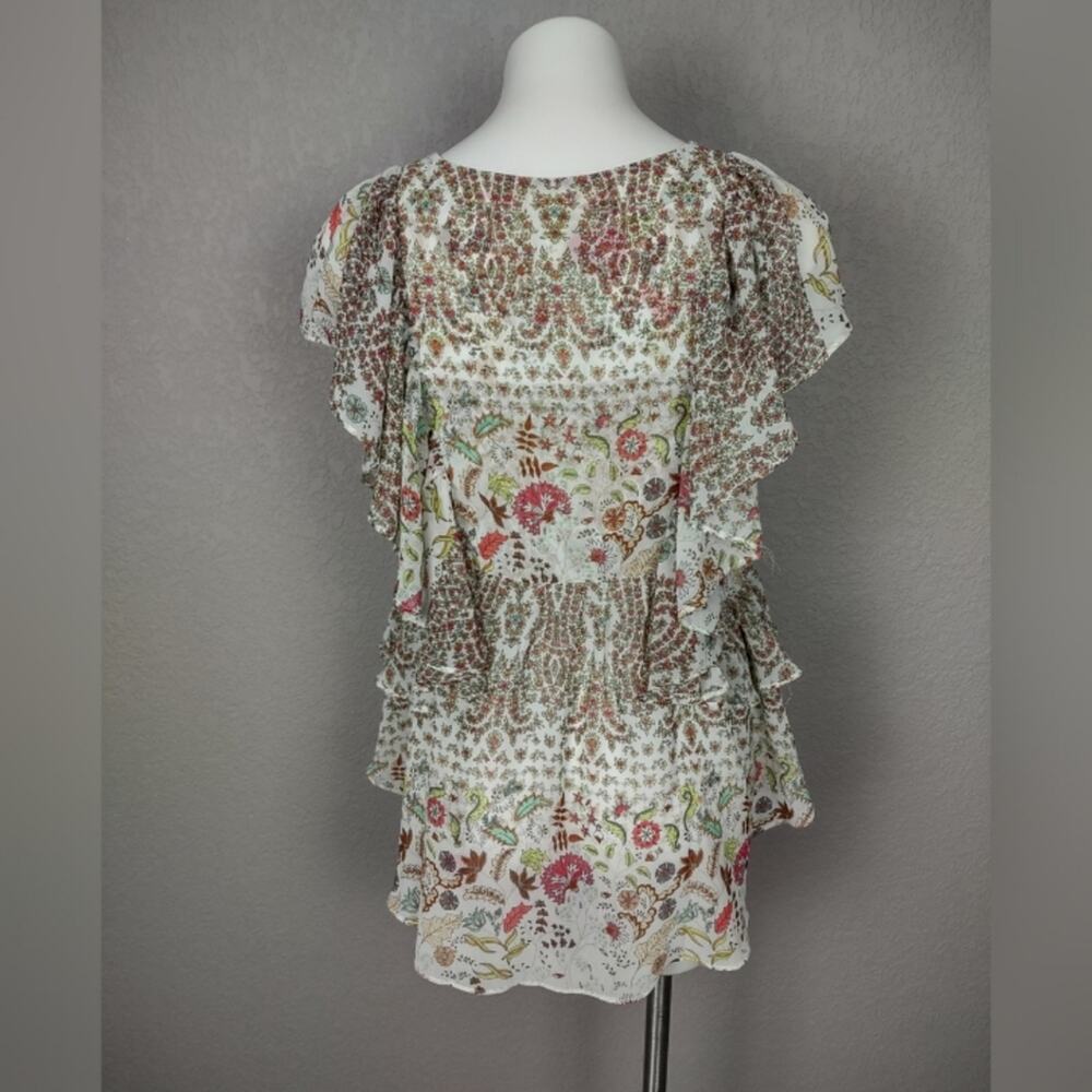 Matilda Jane Fly By Floral Cascading Ruffle Top Size XS - Picture 3 of 14
